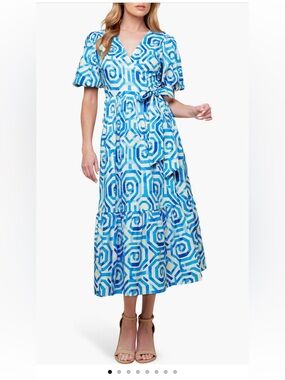 NWOT Flying Tomato Print Woven Wrap Dress